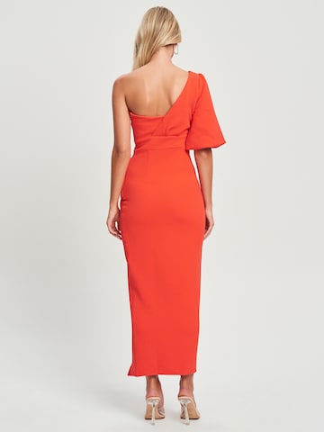 Robe de soirée 'JOVIE' BWLDR en orange : derrière