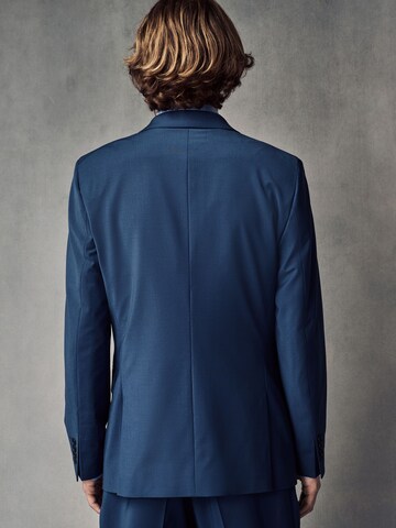 Next Slim Fit Бизнес сако 'Motionflex-Stretch' в синьо