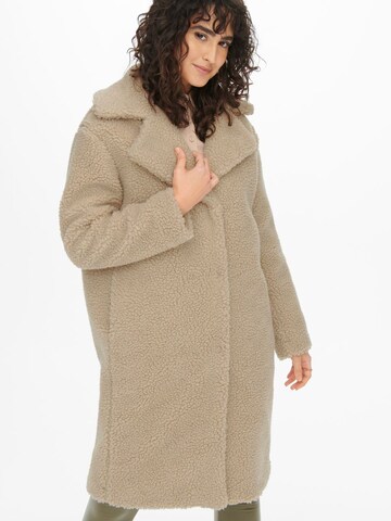 JDY Between-Seasons Coat in Beige: front