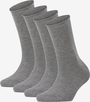 FALKE Socks 'Happy' in Grey: front