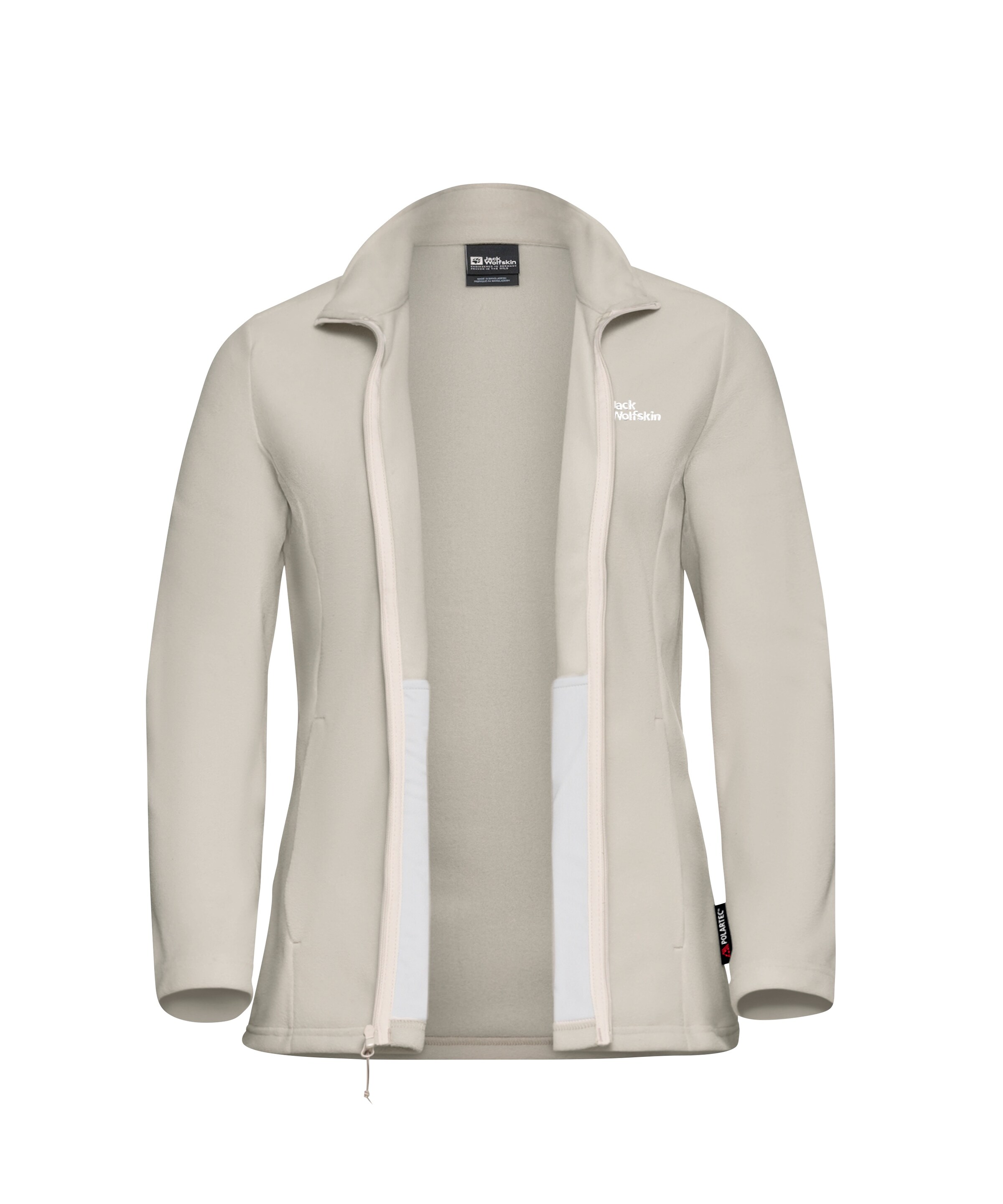 JACK WOLFSKIN Athletic Fleece Jacket 'Taunus' in Beige