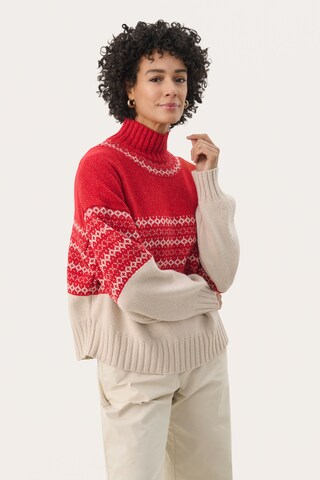 Pull-over 'Pinar' Part Two en rouge : devant