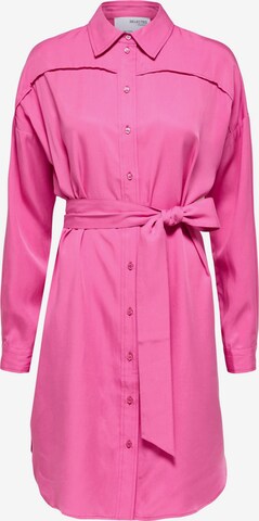 SELECTED FEMME Shirt Dress in Pink: front