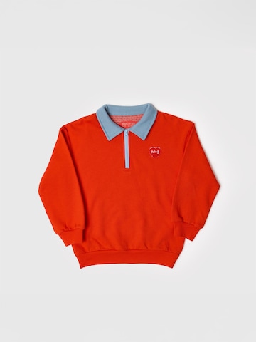 Maru + Bo Sweatshirt 'TWO-TONE POLO LOVES YOU SWEATSHIRT' i rød: forside