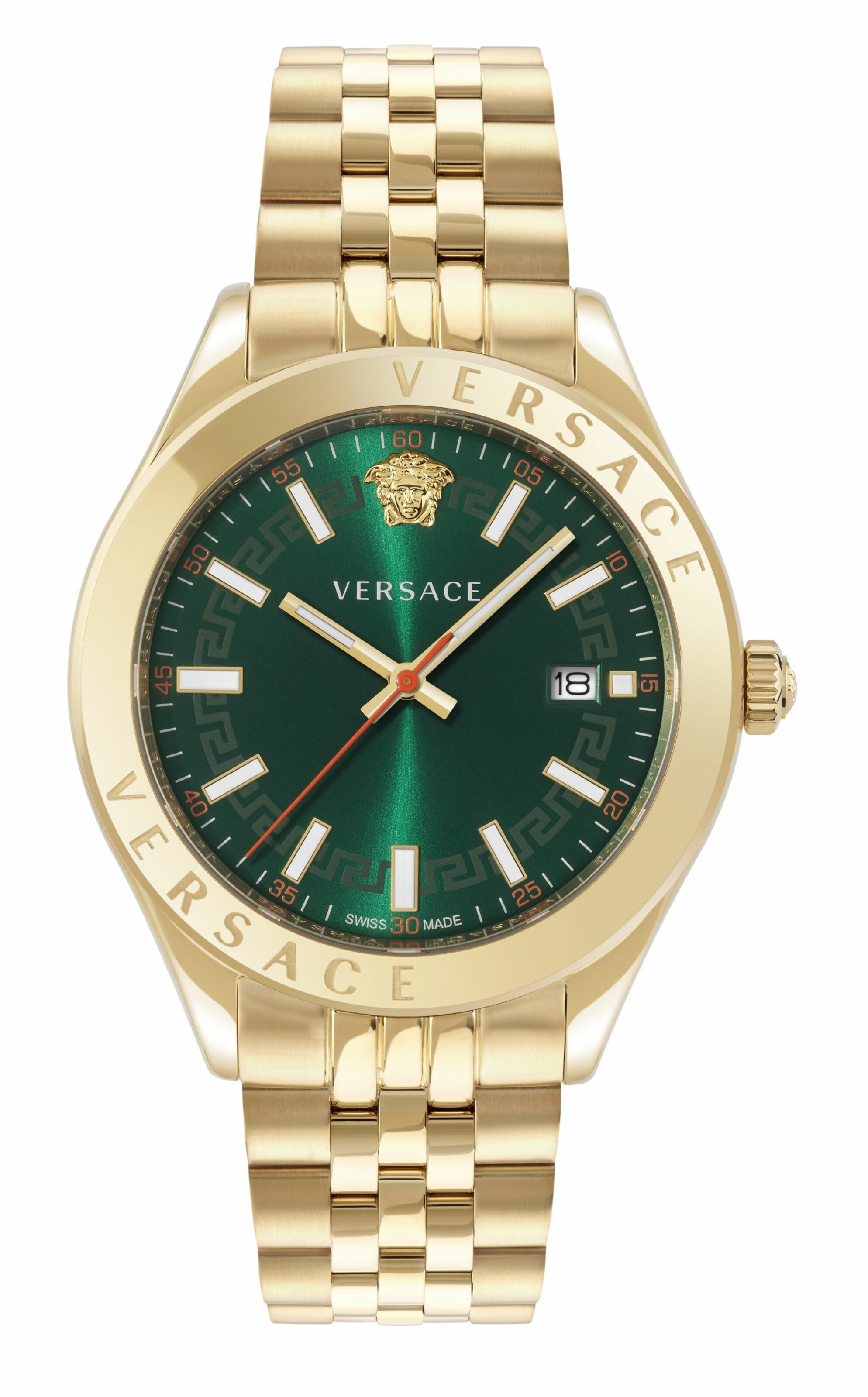 VERSACE Analog watch in One Size in Gold / Green, Item view
