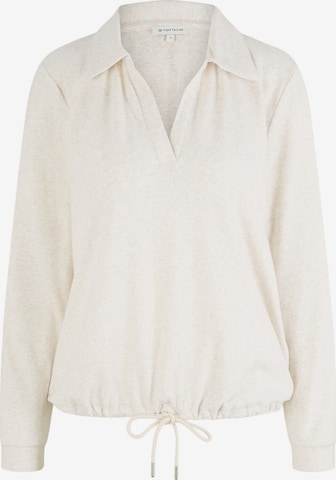 TOM TAILOR Sweatshirt i vit: framsida