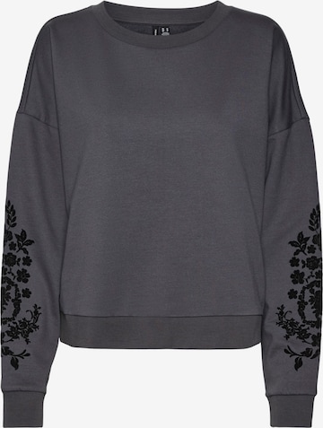 VERO MODA Sweatshirt 'VMHELEN TRINA' in Grau: Vorderseite