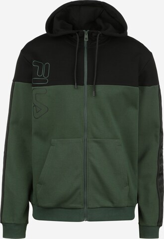 FILA Athletic Zip-Up Hoodie 'Ole' in Green: front