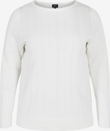 Zizzi - Jersey 'JOLIE' en blanco: frente