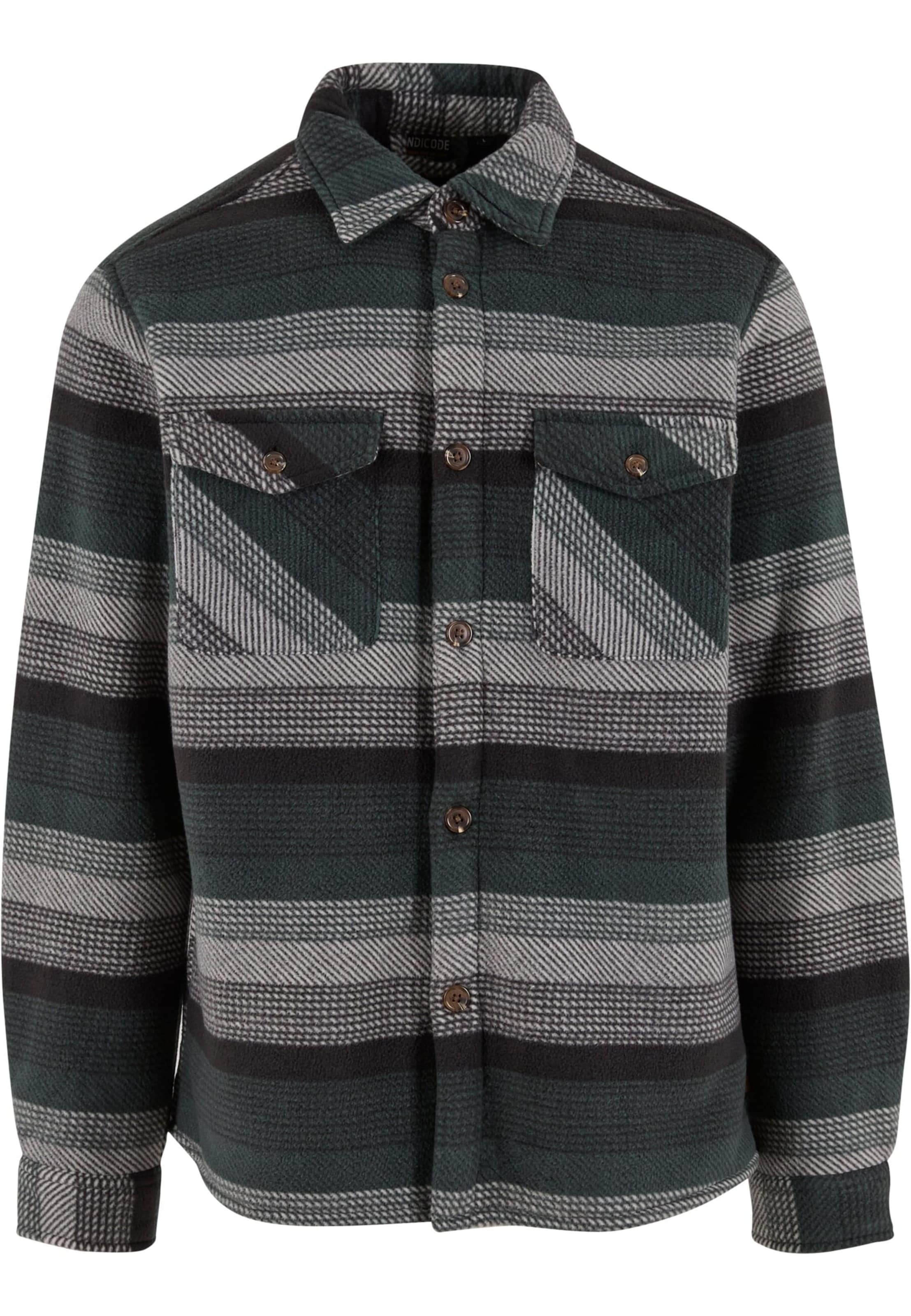 INDICODE JEANS Přechodná bunda 'Late' – šedá: přední strana