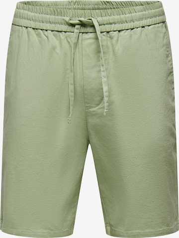 Only & Sons Broek 'Linus' in Groen: voorkant