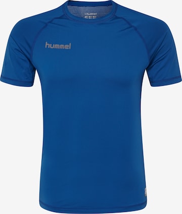 T-Shirt fonctionnel Hummel en bleu : devant