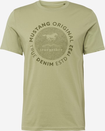 MUSTANG T-Shirt 'Alex' in Grün: predná strana