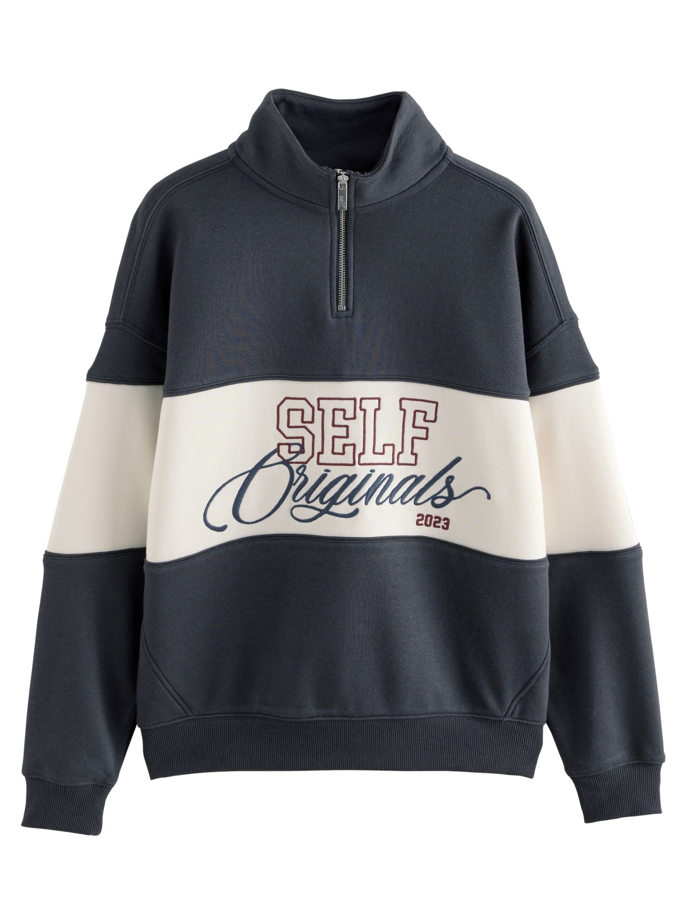 self. Sweatshirt in Blau: Vorderseite