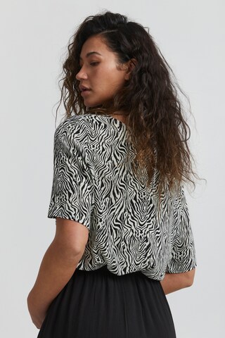 ICHI Blouse 'IHMARRAKECH' in Zwart