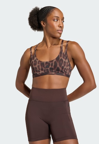 ADIDAS PERFORMANCE - Bustier Sujetador deportivo 'Optime' en marrón: frente