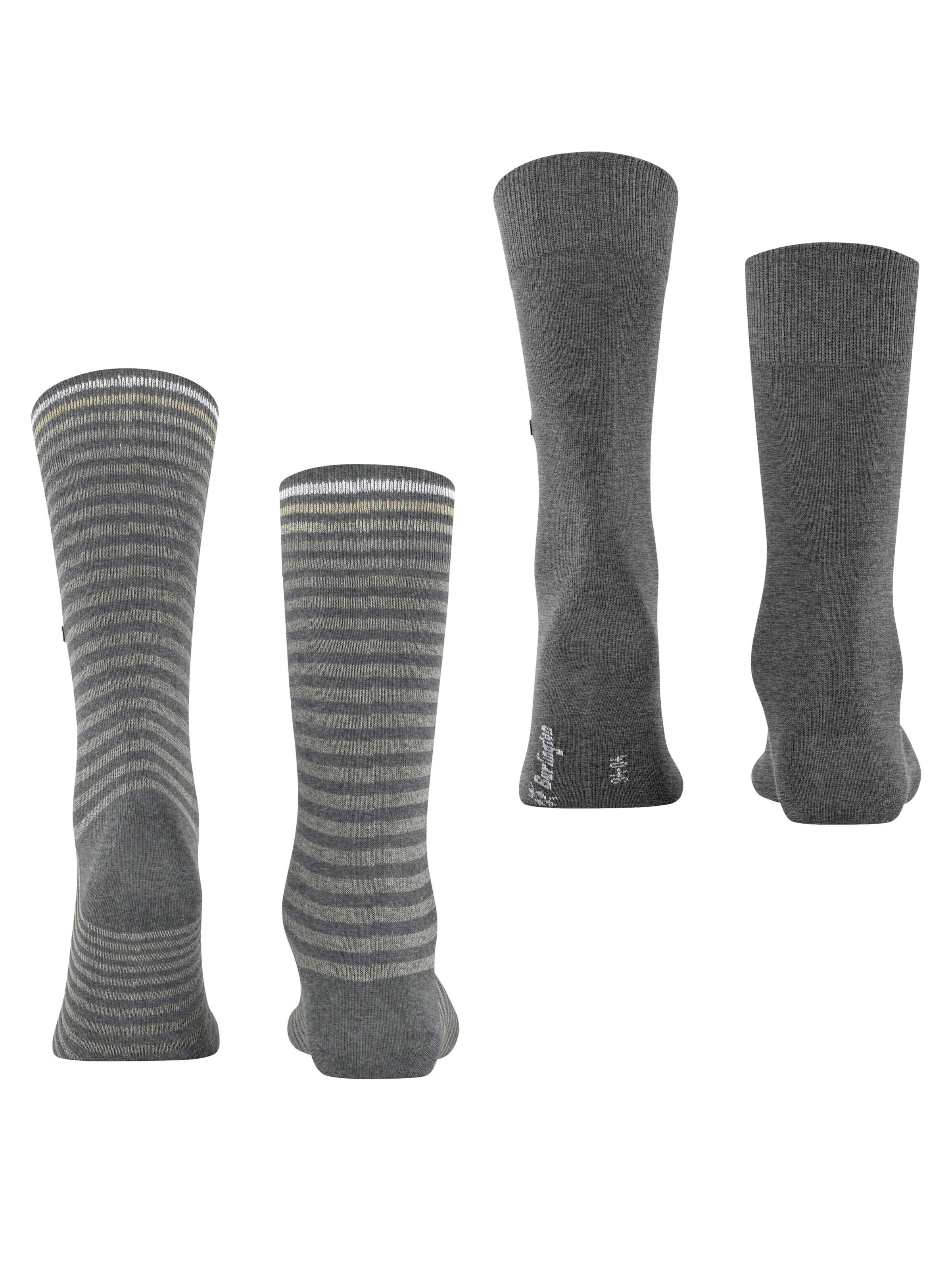 BURLINGTON Socks 'Everyday Stripe 2-Pack' in Grey