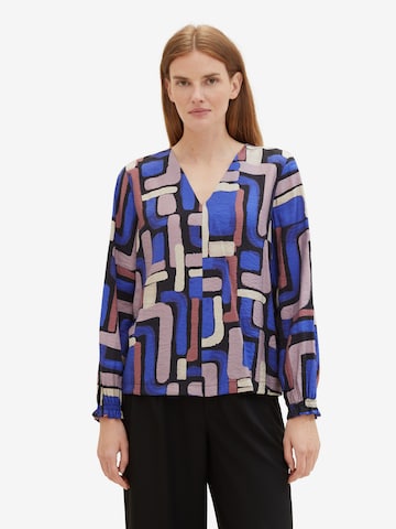 TOM TAILOR Blouse in Zwart: voorkant