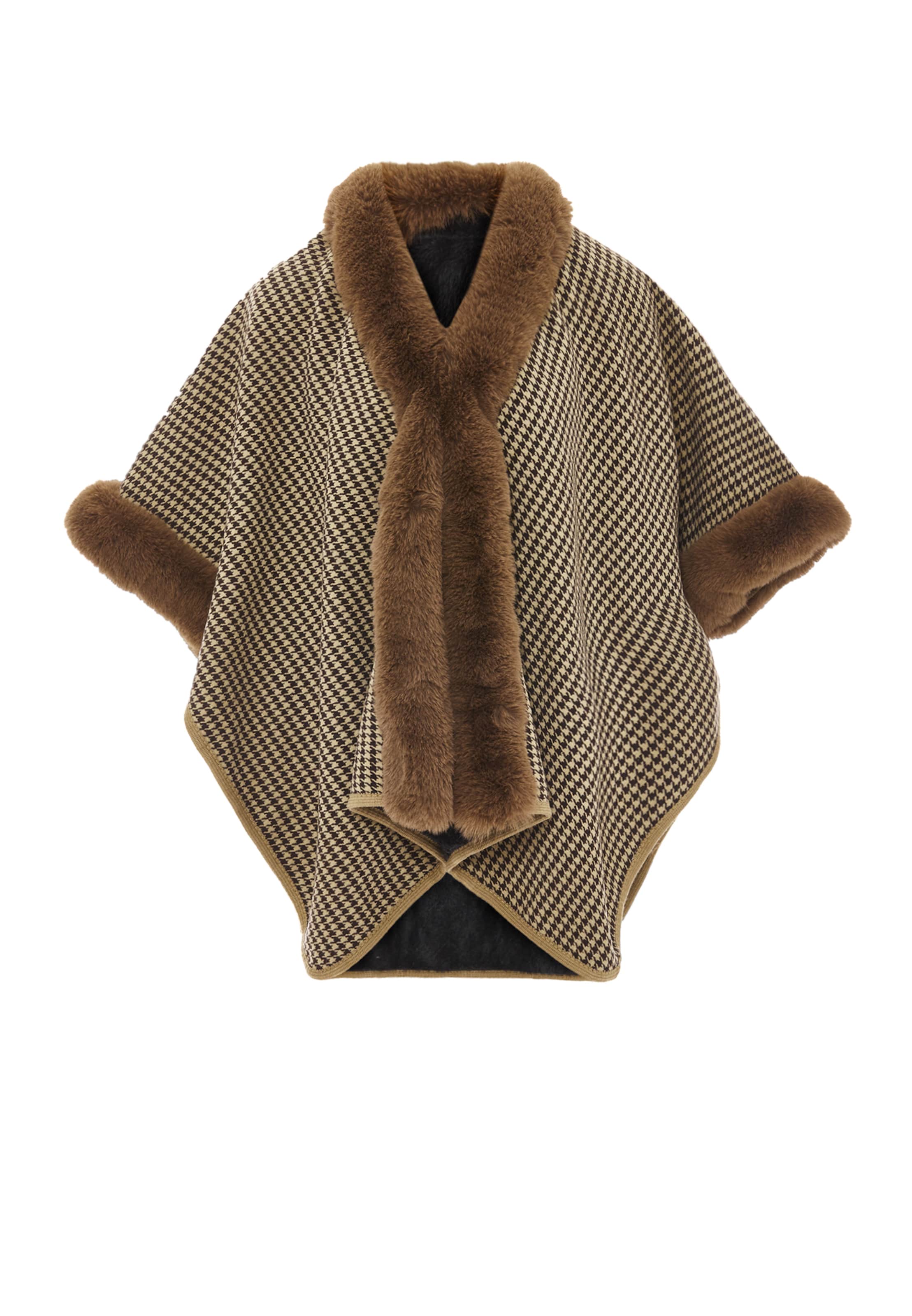FRAULLY Cape in Brown: front