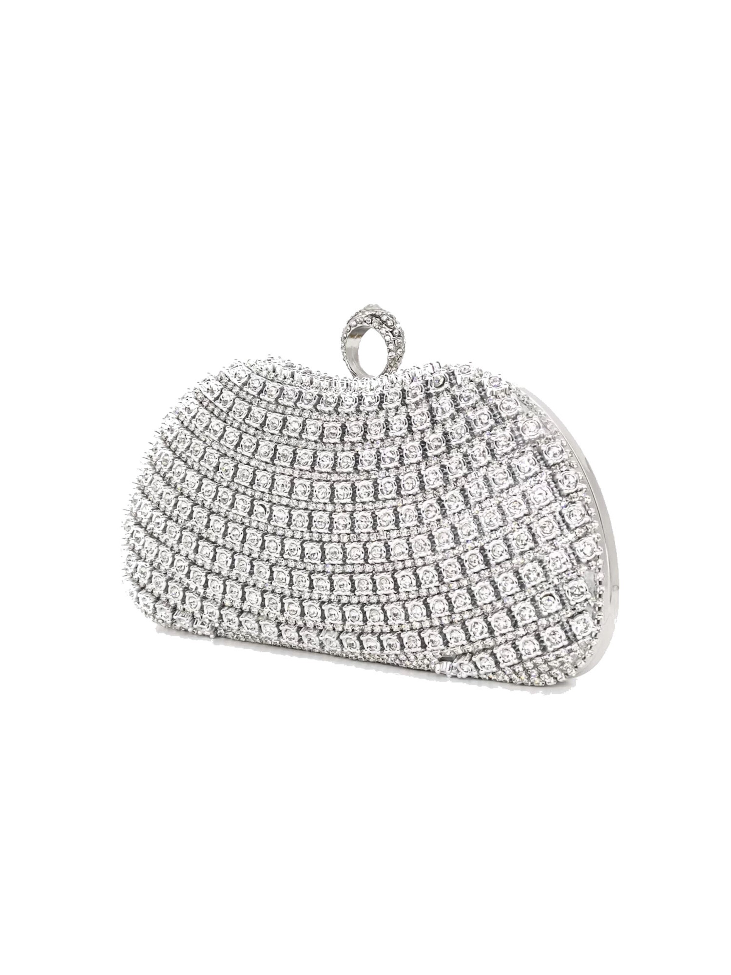 Tomshop24-7 Clutch 'Diamond' in Silver