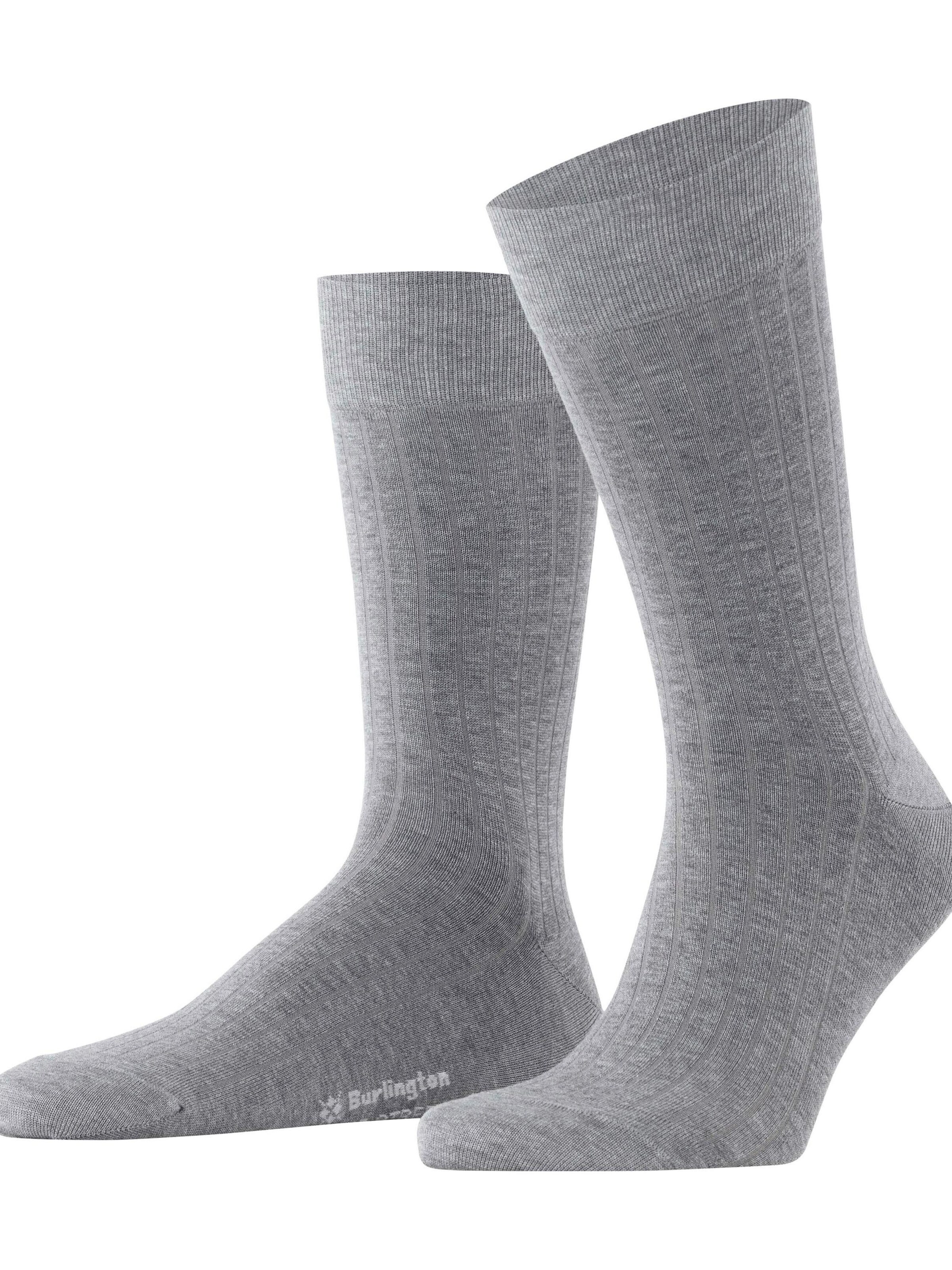 BURLINGTON Socks 'Duke Street' in Grey: front