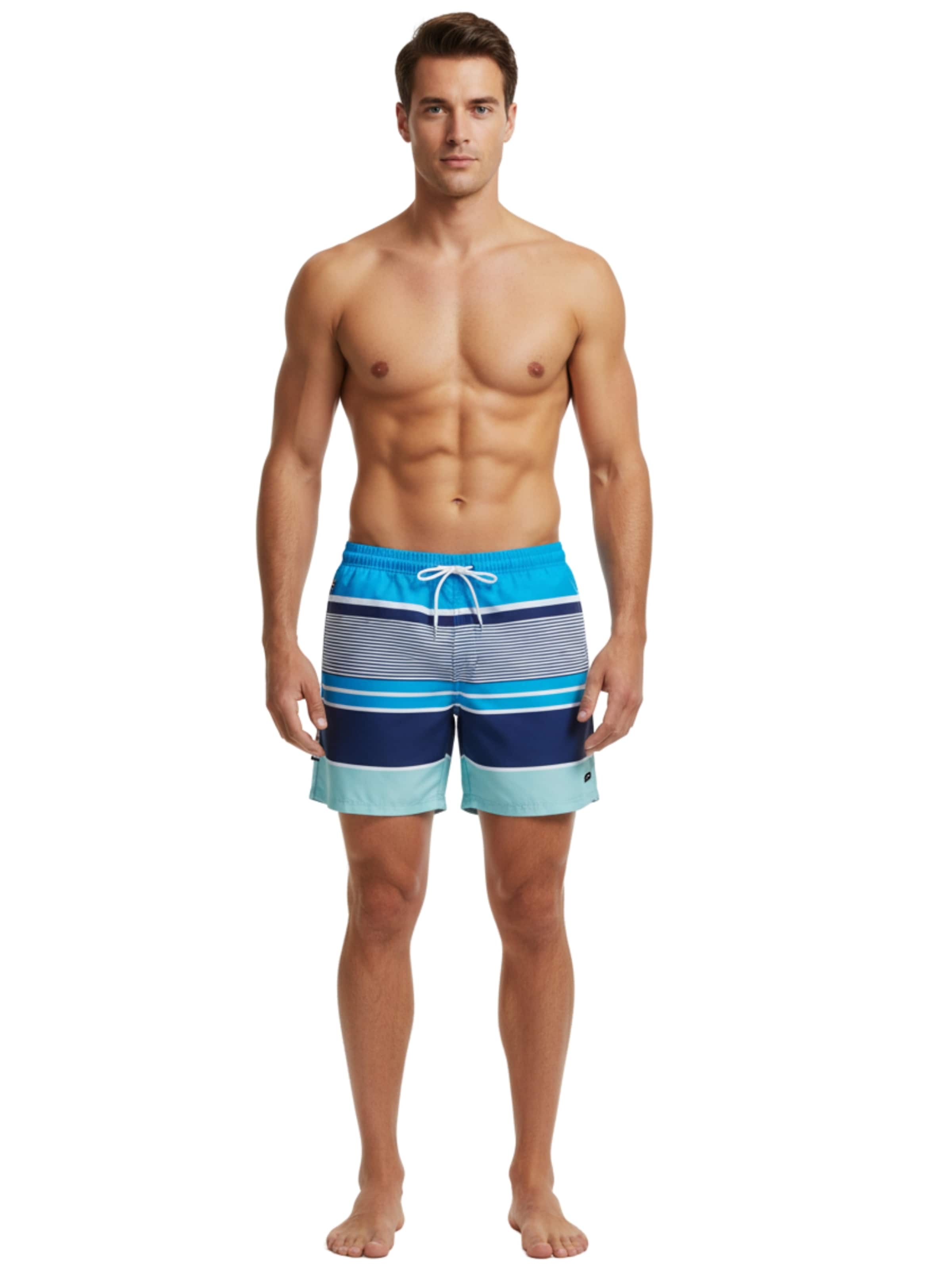 Luvanni Badeshorts 'Boardshorts Style 593 Streifen'‌‌‌‌‌‌‌ in Blau