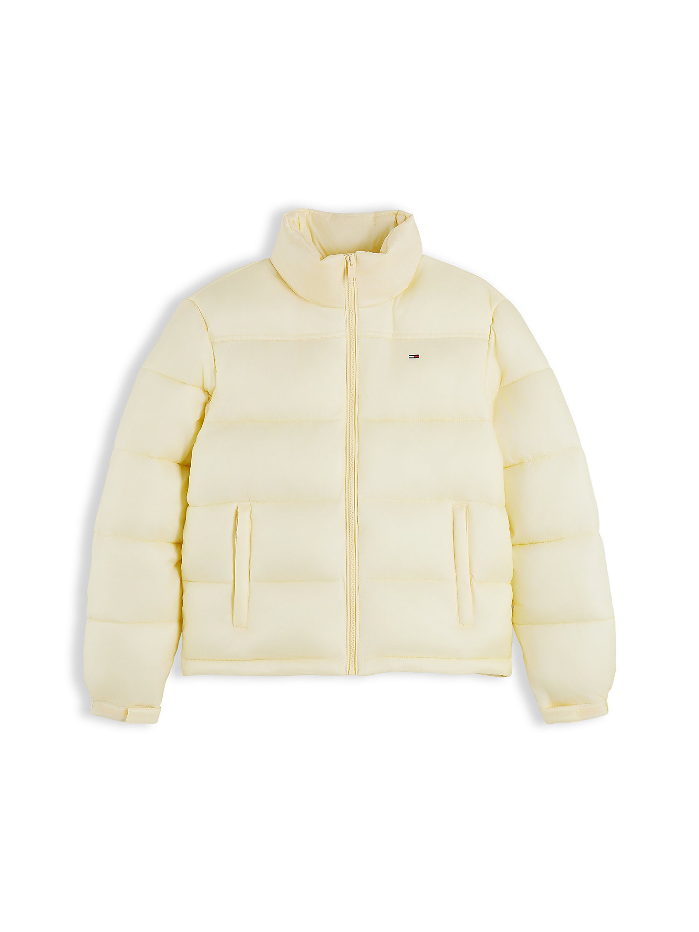 Tommy Jeans Winterjas in Geel: voorkant
