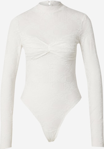 balts Fleur by Kaviar Gauche Bodijs-krekls: no priekšpuses