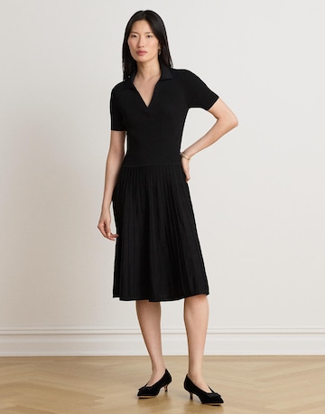 Rochie tricotat de la Lauren Ralph Lauren pe negru: față