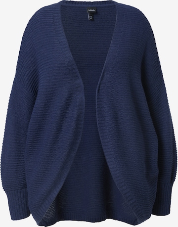 Ulla Popken Gebreid vest in Blauw: voorkant