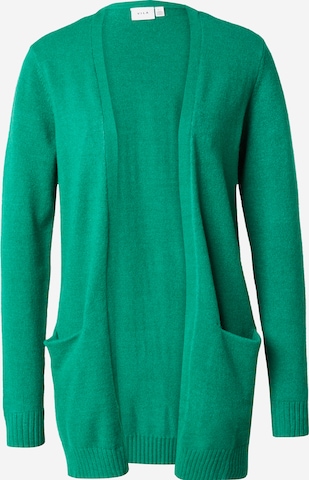 VILA Knit Cardigan 'Ril' in Green: front