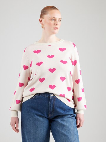 ONLY Carmakoma Pullover in Beige: Vorderseite