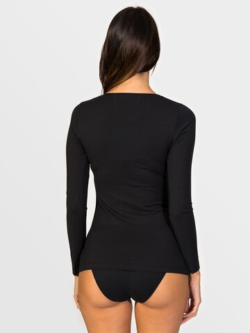 zd ZERO DEFECTS Undershirt 'Artemisa Long-sleeve top soy fiber' in Black