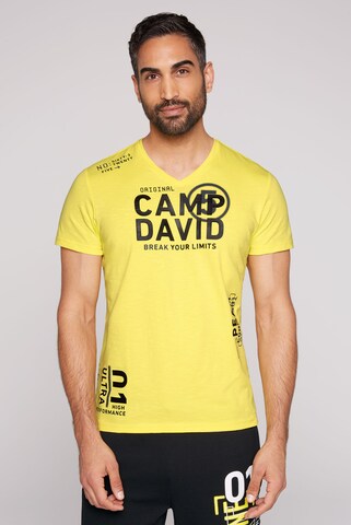 Maglietta di CAMP DAVID in giallo: frontale