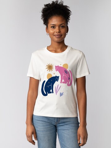 T-shirt 'Love And Flex' Watapparel en blanc : devant