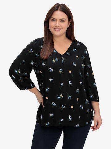 SHEEGOTunika - crna boja: prednji dio