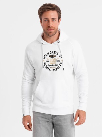 Ombre Sweatshirt in White: front