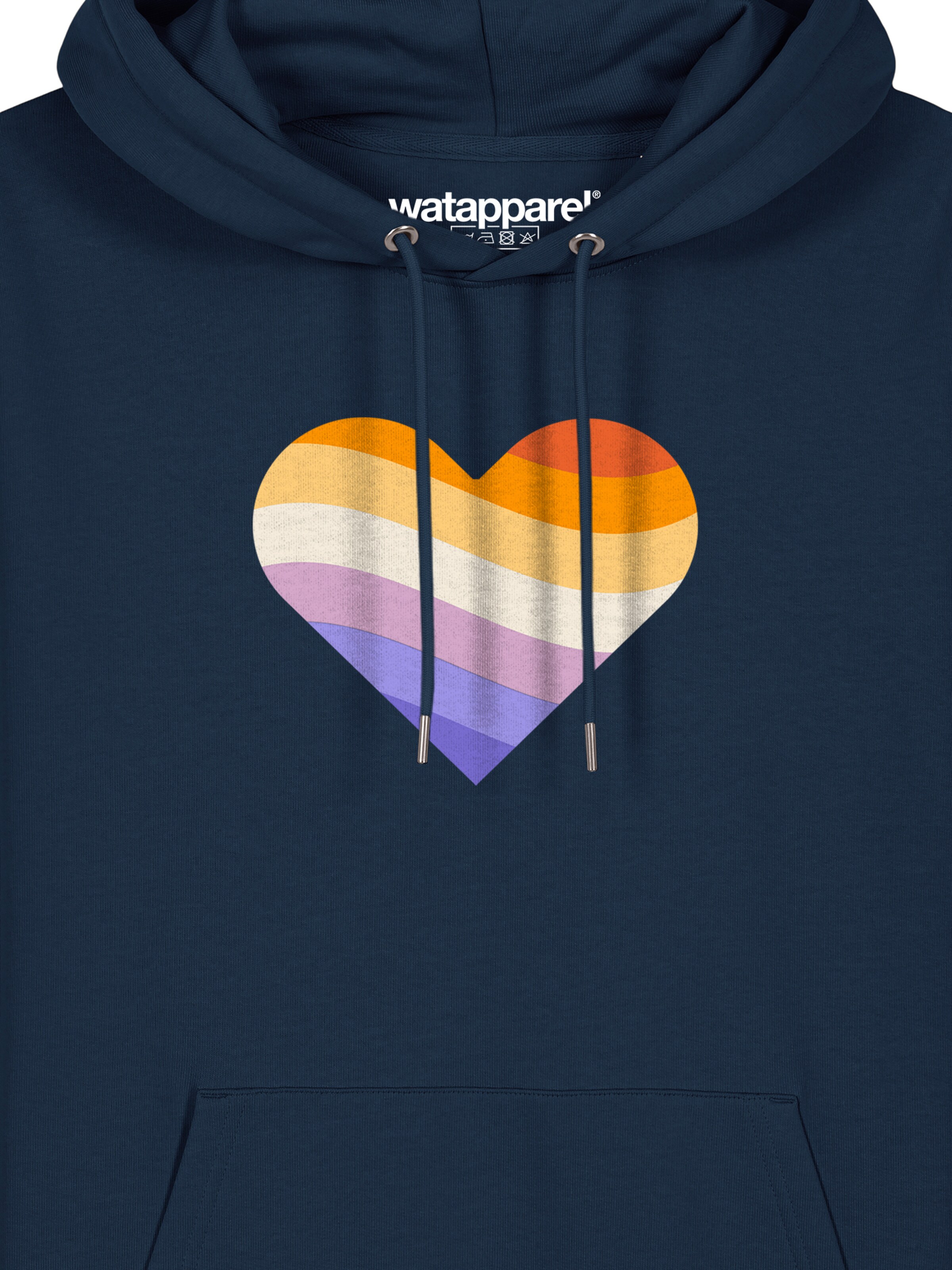 Watapparel Sweatshirt ' Rainbow Heart ' in Blau