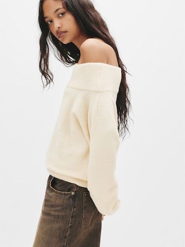 Pull&Bear Sveter - Béžová: predná strana