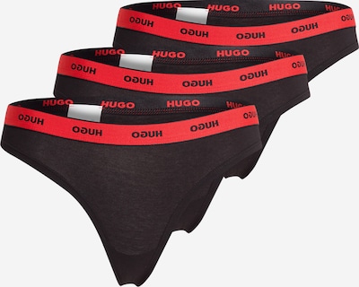 HUGO Tanga gaćice u crvena / crna, Pregled proizvoda