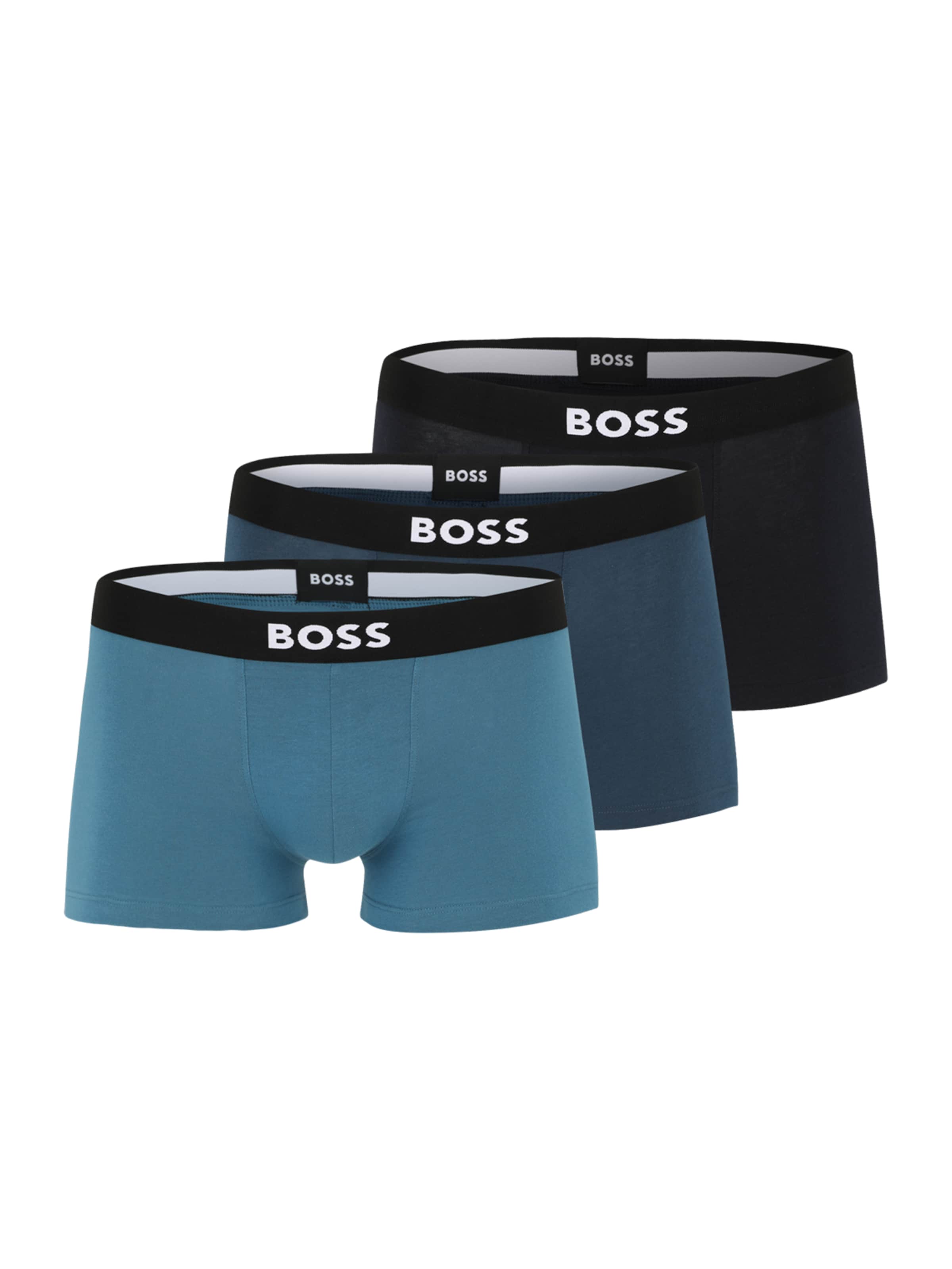 BOSS - Calzoncillo boxer 'David Beckham' en azul: frente
