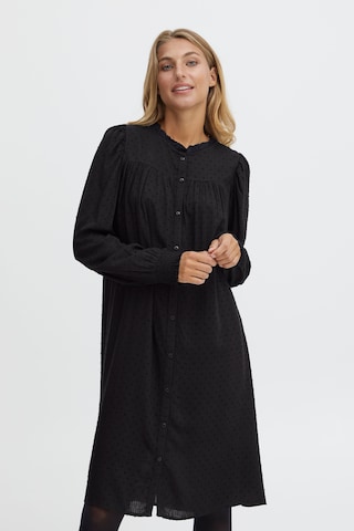 Fransa Shirt Dress in Black: front