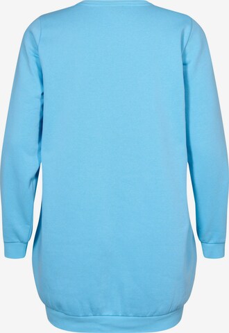 Zizzi Sweatshirt 'Kathleen' in Blauw