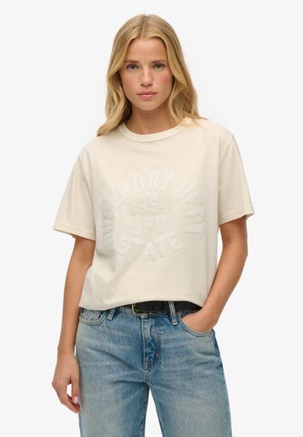 Superdry Oversized shirt in Wit: voorkant