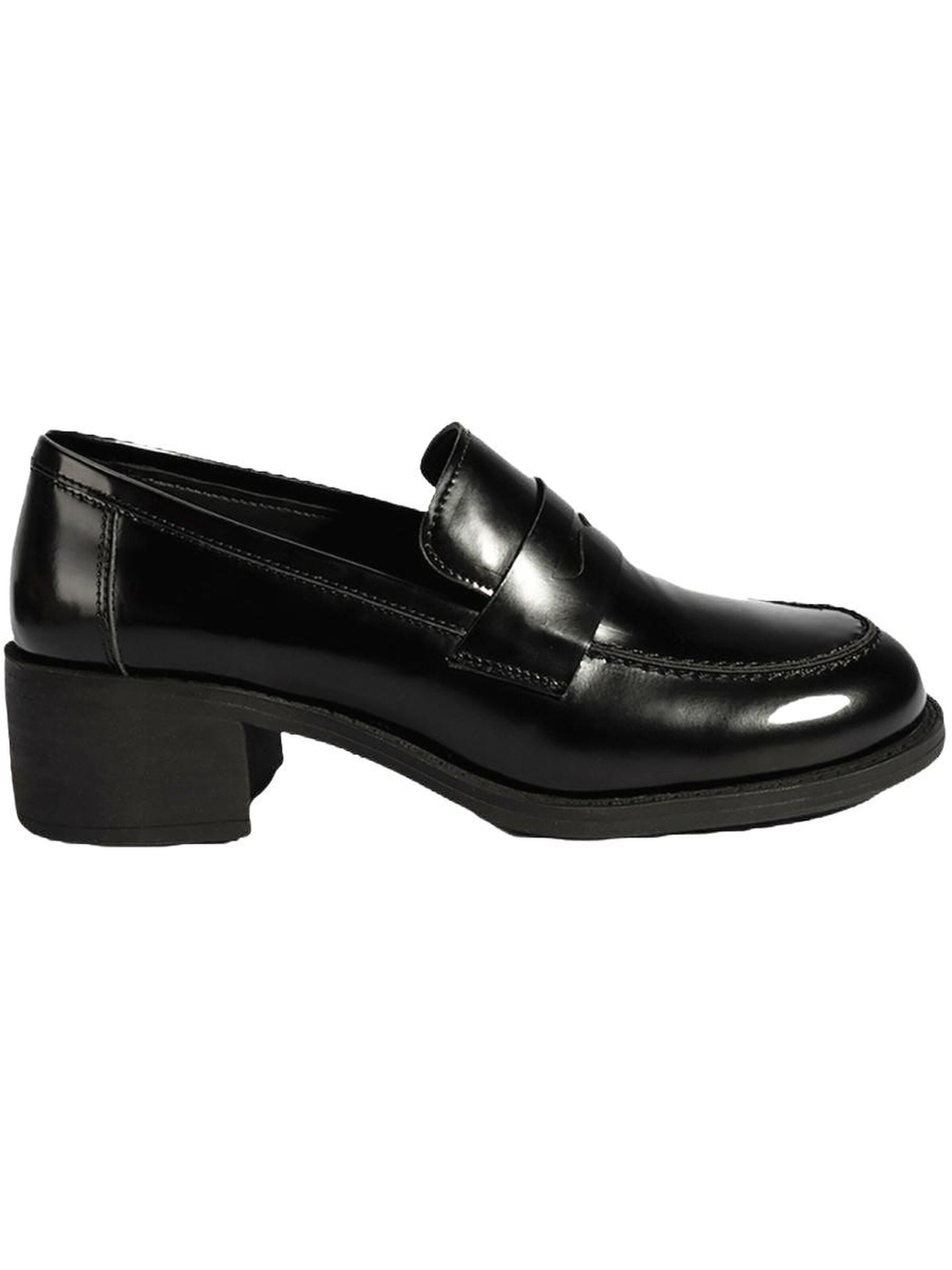 Desa Moccasins in Black: front
