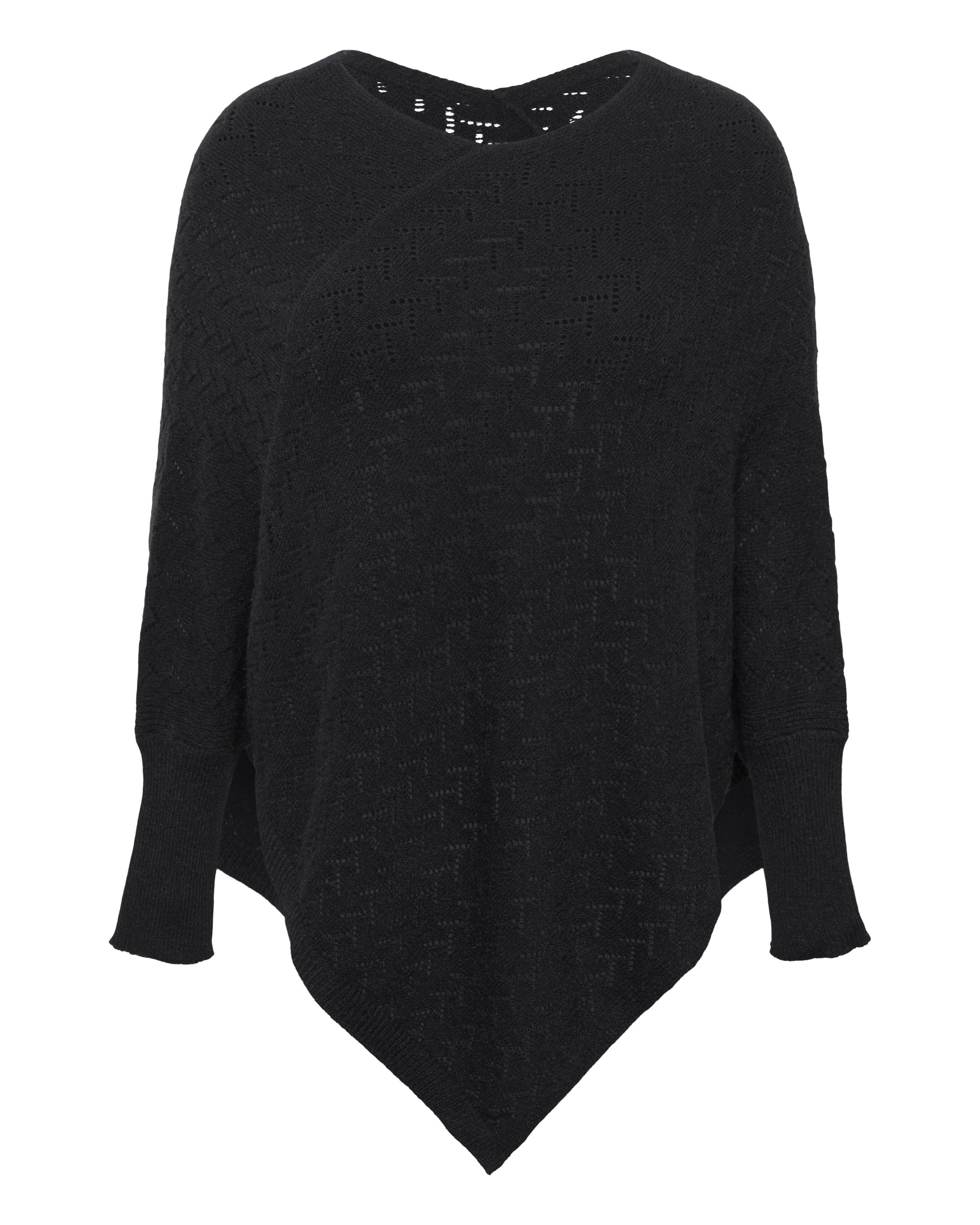 Cape 'Olina' KAFFE CURVE en noir : devant