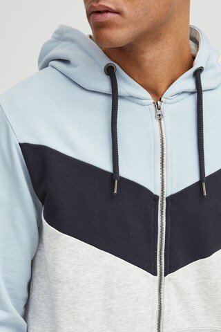 INDICODE JEANS Zip-Up Hoodie in Blue