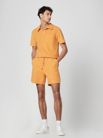 ABOUT YOU x Jaime Lorente Regular Shorts 'Leon' in Orange