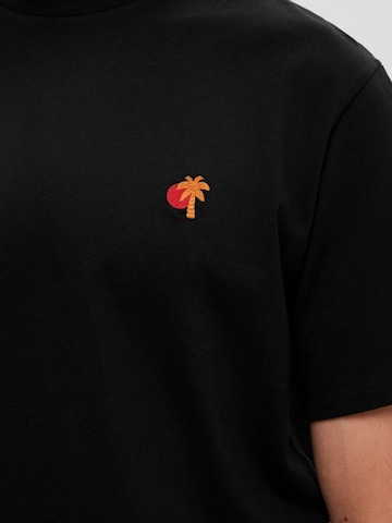 T-Shirt SELECTED HOMME en noir