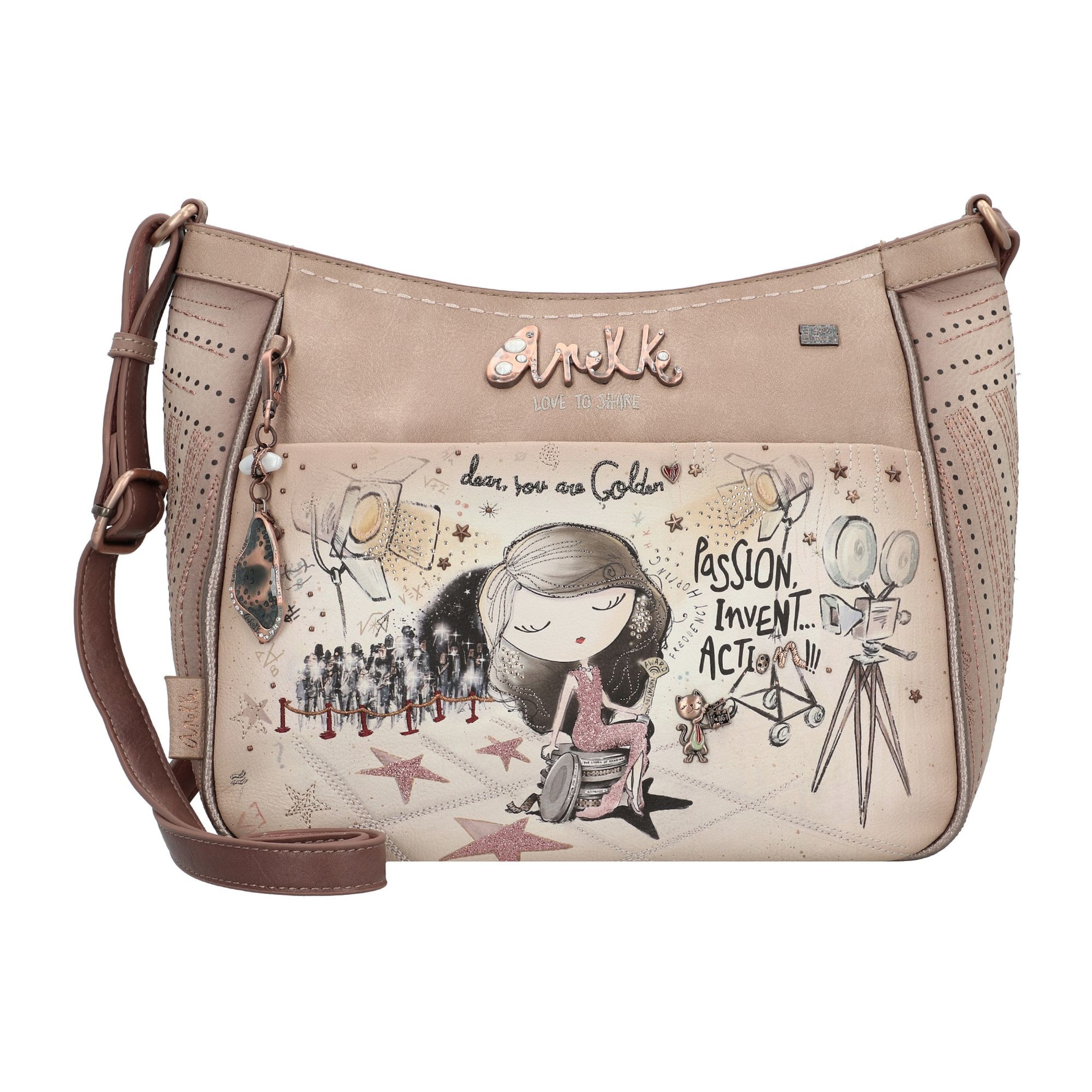 Anekke Crossbody Bag 'Hollywood' in Beige: front